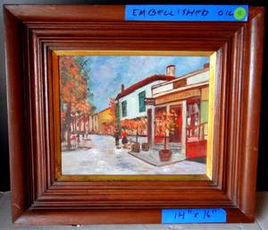 lot 8 image: VINTAGE UNSIGNED ORIGINAL OIL - FRAMED AND MEASURES 14 X 16