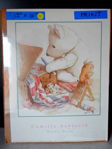 lot 10 image: CAMILLA ASHFORTH MONKEY TRICKS 12 X 16 PRINT - UNOPENED ($)