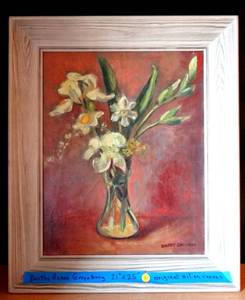 lot 34 image: DOROTHY GREENBURG ORIGINAL OIL PAINTING ON CANVAS WITH WOOD FRAME - MEASURES 21 X 25