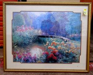 lot 43 image: Millbrook Crossing by Charles Zhan - Custom Matte and Framing measures 32 12 x 39 - ($$$$)