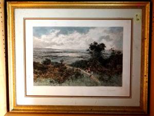 lot 45 image: W C PIGUENIT (1836-1914) TAZMANIA SEASCAPE PROFESSIONALLY MATTED AND FRAMED - ($$$$)