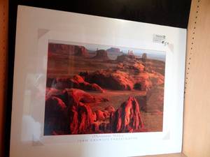 lot 54 image: PHOTOGRAPHER JOHN GAVRILIS MONUMENT VALLEY - 34 12 X 32 POSTER ($$$)
