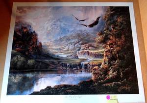 lot 57 image: THE WAY OF THE EAGLE BY ROBERTA WESLEY - MEASURES 21 X 27 ($$)