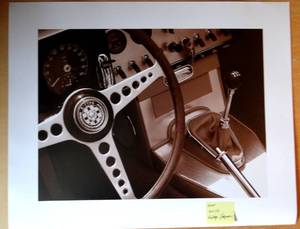 lot 13 image: COOL 16 X 20  VINTAGE JAGUAR CLOSEUP - READY TO FRAME