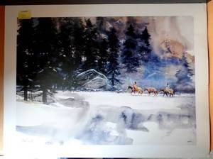 lot 71 image: LIMITED EDITION (441950) - MILTON LEWIS LEAVING MORNING CAMP ($$$)