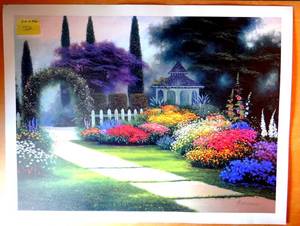 lot 72 image: Garden Arbor by Egidio Antonaccio . Art PRINT Poster 20 X 26 ($$)