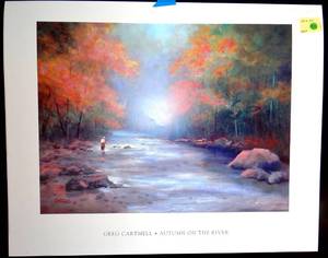 lot 83 image: Autumn On The River By Greg Cartmell Highest Quality Art Print Poster - Size 30 X 24 ($$$)