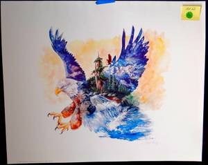 lot 86 image: EAGLELAND HAND SIGNED BY SHERRY SHIPLEY - MEASURES 18 X 22 ($$$)