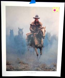 lot 87 image: SOLD OUT LIMITED EDITION (439950) GYPSY HORSE TRADER HAND SIGNED BY CHUCK DE HAAN WITH CERTIFICATE OF AUTHENTICITY - MEASURES 21 12 X 26 12 (GALLERY PRICE $175.00)