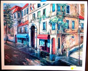 lot 91 image: THE LITTLE BOOKSHOP BY MARK ST JOHN - MEASURES 24 X 30 ($$$)