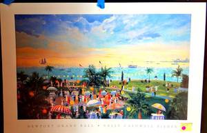 lot 114 image: NEWPORT GRAND BALL BY SALLY CALDWELL FISHER - 24 X 36 ($$$)