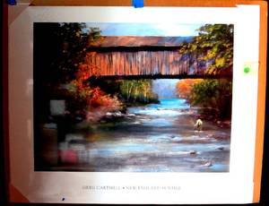 lot 116 image: GREG CARTMELL - NEW ENGLAND SUMMER PRINT - MEASURES 24 X 30 ($$)