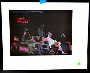 lot 119 image: PARODY PRINT - CRAP FOR SALE THEMED POSTER - 14 X 18 ($)