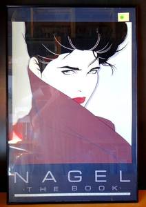 lot 134 image: RARE Vintage 1980s Patrick Nagel The Book Framed Poster Print - 24 X 36 (ETSY PRICES $225-$475)