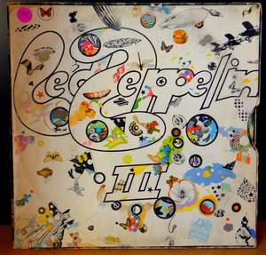 lot 198 image: RARE Led Zeppelin III 3 Vinyl LP 1970 SD 19128 Atlantic - Wheel Gatefold Cover VG (VALUE $17)