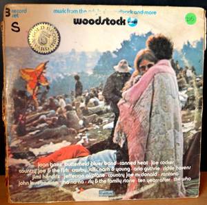 lot 215 image: VINTAGE Woodstock LP Album 3 Record Set 1970 - VARIOUS ARTISTS