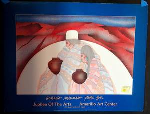 lot 241 image: Amado Pena Jubilee of the Arts Amarillo Art Center Expo Poster Print - Measures 26 x 34 ($$$)