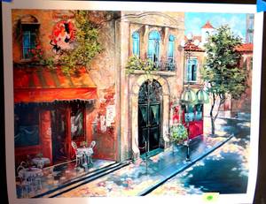 lot 242 image: TABLE FOR TWO by Mark St John - measures 24 x 30 ($$$)
