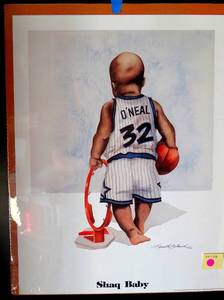 lot 294 image: KENNETH GATEWOOD SHAQ BABY 20 X 26 PRINT - ($$)