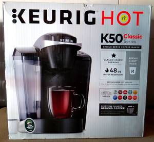 lot 17 image: Keurig K-Classic K50 Coffee Maker, Single Serve K-Cup Pod BLACK