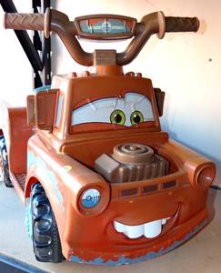 lot 47 image: Kid Trax Toddler Disney Cars 3 Tow-Mater Electric Quad Ride On Toy