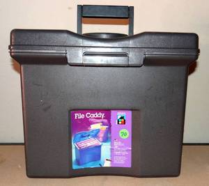 lot 70 image: FILE CADDY (WITH CONTENTS) PORTABLE STORAGE CASE