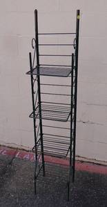 lot 77 image: PORTABLE 4 SHELF FOLD UP PLANTERS STAND