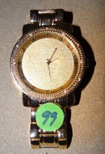 lot 99 image: LARGE FACED GENEVA MENS WATCH