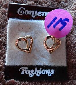 lot 119 image: CONTEMPO FASHINS - GOLD TONED EARRINGS