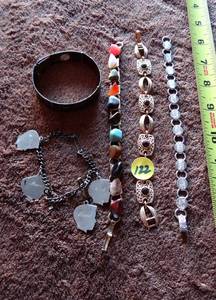 lot 122 image: Assortment of Womens Bracelets - bangle is .925 silver