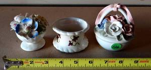 lot 126 image: Assortment of Ornate Floral Themed Knick Knacks
