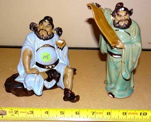 lot 145 image: AWESOME LOOKING ASIAN THEMED SCHOLARS - PORCELAIN