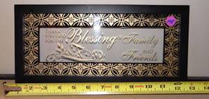 lot 148 image: THANK YOU GOD FOR THE BLESSING OF FRIENDS & FAMILY WALL HANGER