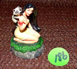 lot 186 image: Vintage  Pocahontas and Meeko thimble (Lenox) Disney