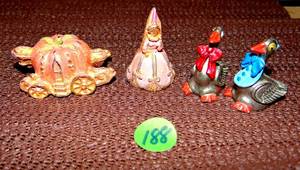 lot 188 image: Vintage Cinderella Pewter Figures