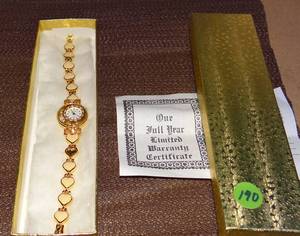 lot 190 image: Very Pretty Womens Watch - Unused in original box with warranty slip