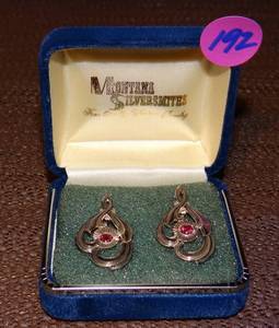 lot 192 image: VINTAGE MONTANA SILVERSMITHS EARRINGS IN ORIGINAL BOX