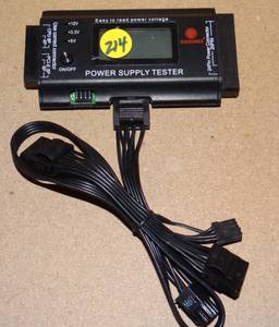 lot 214 image: CoolMax PS-224 Power Supply Tester with LCD Display