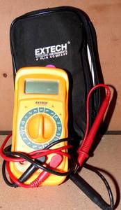 lot 221 image: EXTECH MULTIMETER WITH CARRYING CASE AND INSTRUCTIONS