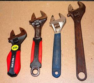 lot 226 image: LOT OF 4 - ADJUSTABLE WRENCHES