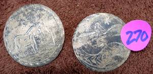 lot 270 image: PAIR OF .925 SILVER PINS