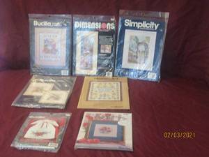 lot 147 image: TOTAL OF 7 CROSS STITCH PATTERNS