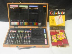 lot 108 image: GALLERY PENCIL SET WITH CASE &amp COLORBRITE EBERHARD FABER PENCILS&nbsp