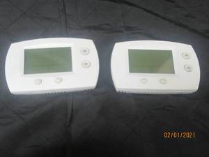 lot 111 image: PAIR OF HONEYWELL THERMOSTATS
