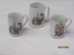 lot 239 image: TOTAL OF 3 NORMAN ROCKWELL COLLECTOR MUGS 1985, 2 FROM 1982&nbsp