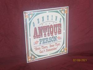 lot 318 image: GENUINE ANTIQUE PERSON BEEN THERE. DONE THAT ,CANT REMEMBER ,PORCELAIN ENAMEL ADVERTISING&nbsp SIGN BY&nbsp ANDRE ROONEYS&nbsp