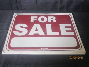 lot 340 image: TOTAL OF 30 STERLING FOR SALE SIGNS
