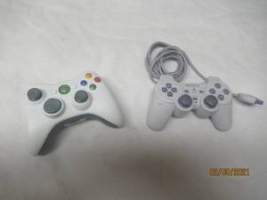 lot 378 image: WIRELESS XBOX CONTROLLER&nbsp &amp SONY PS ONE CONTROLLER