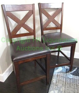 lot 130 image: Steve Silver company raised chairs, matches lot 128