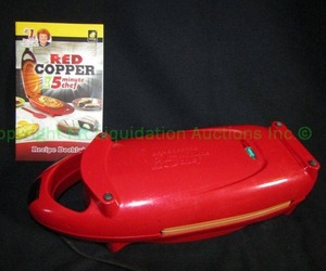 lot 149 image: Red copper 5 minute chef countertop cooker